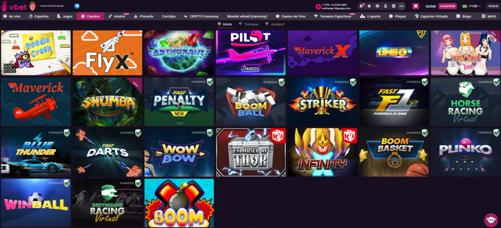 VBet Casino – Seção de Jogos Crash