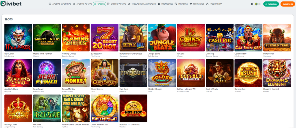 IviBet Casino – Seção de Caça-Níqueis