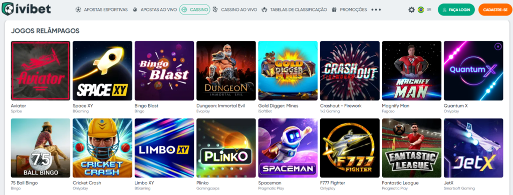 IviBet Casino – Seção de Jogos Crash