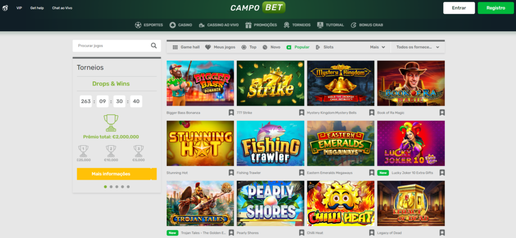 CampoBet Casino – Seção de Caça-Níqueis