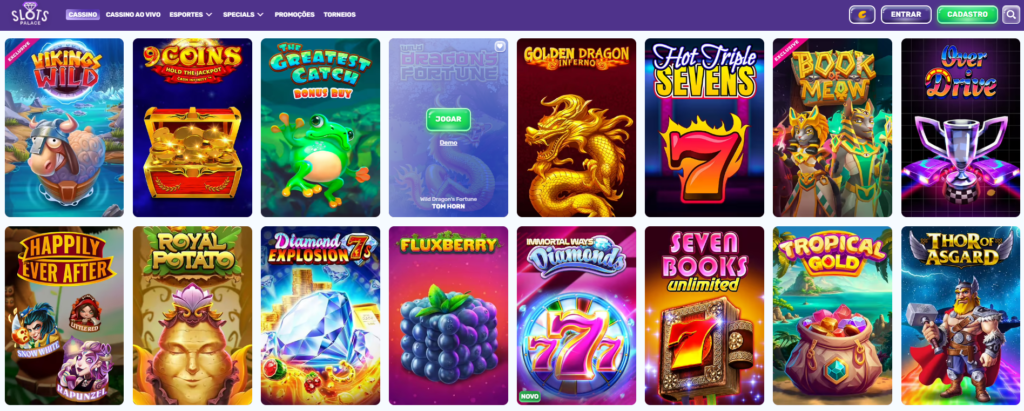 Slots Palace Casino – Seção de Caça-Níqueis