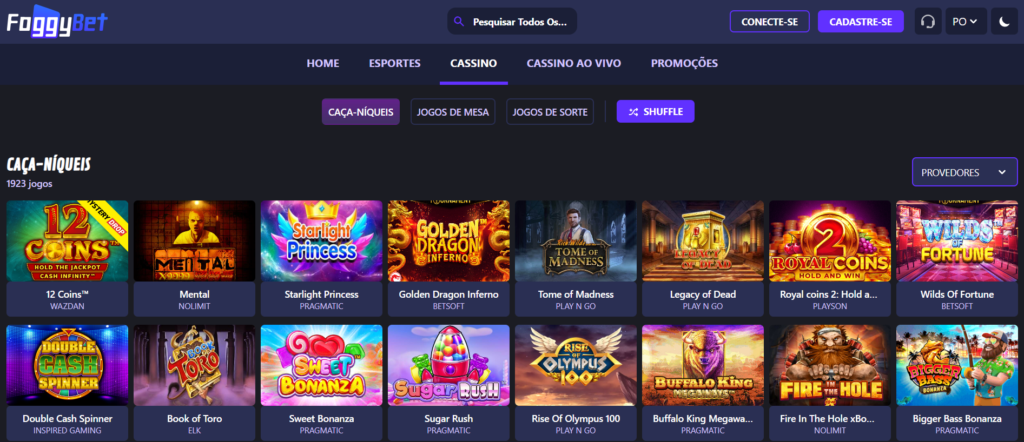 Foggybet Casino – Seção de Caça-Níqueis