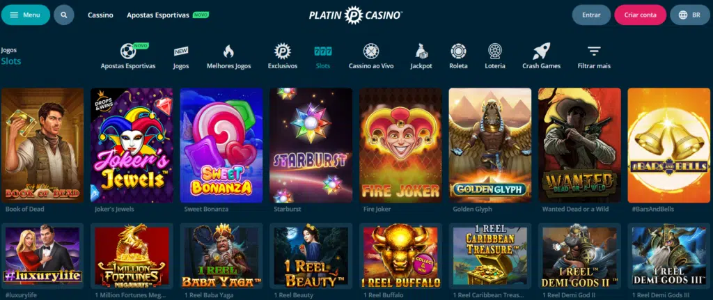 Platin Casino – Seção de Caça-Níqueis