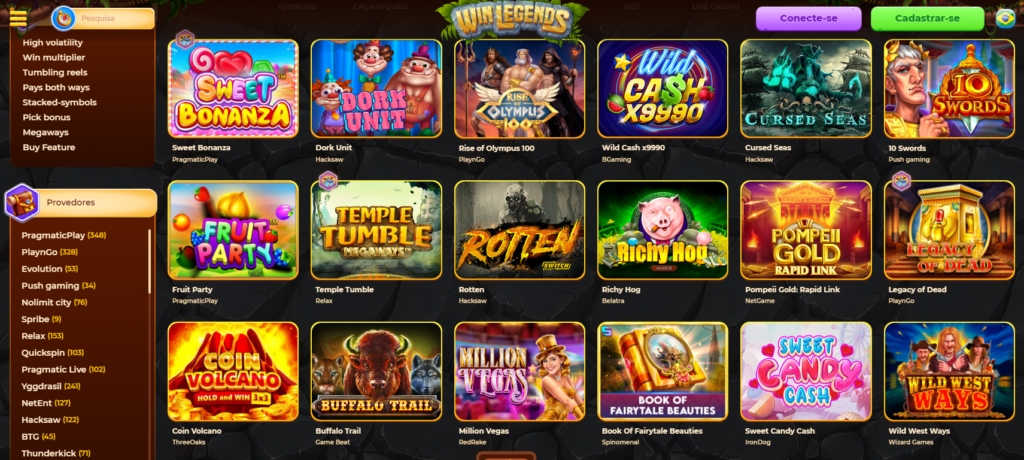 Winlegends Casino – Seção de Caça-Níqueis