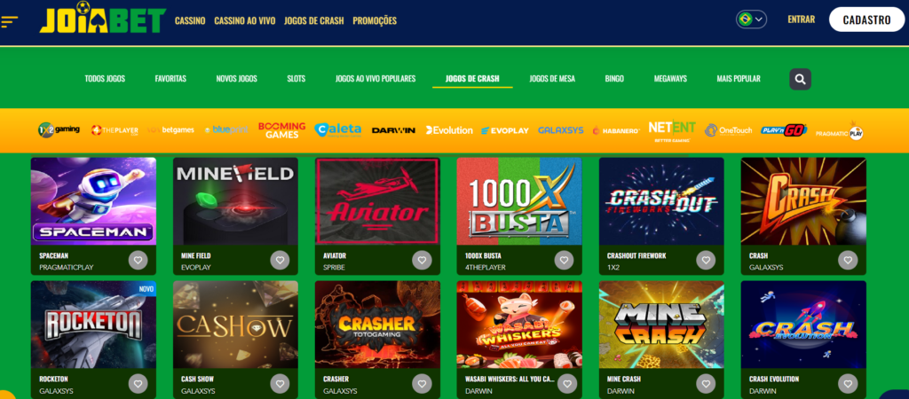 Joiabet Casino – Seção de Jogos Crash