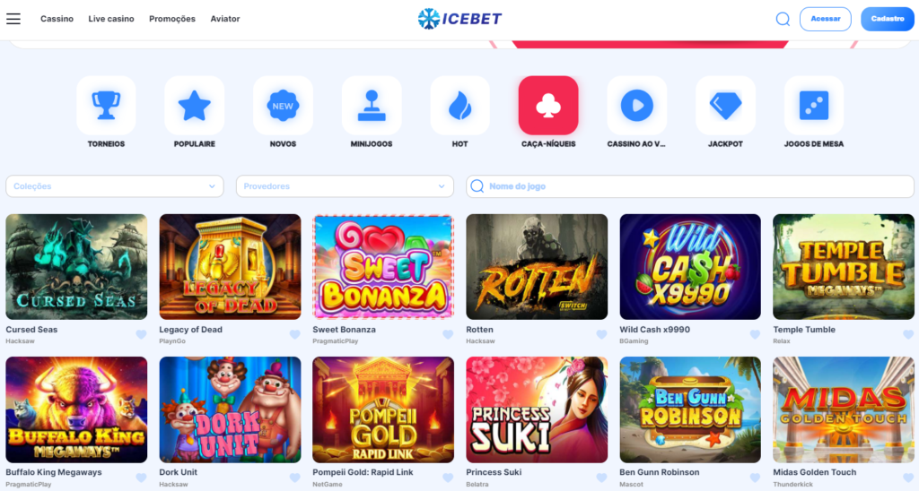 Icebet Casino – Seção de Caça-Níqueis