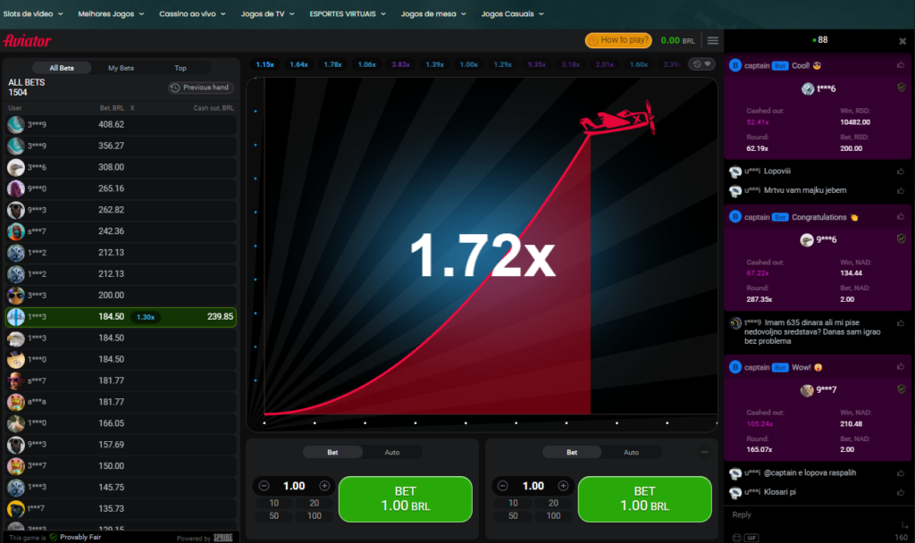 BetGlobal Casino – Seção de Jogos Crash