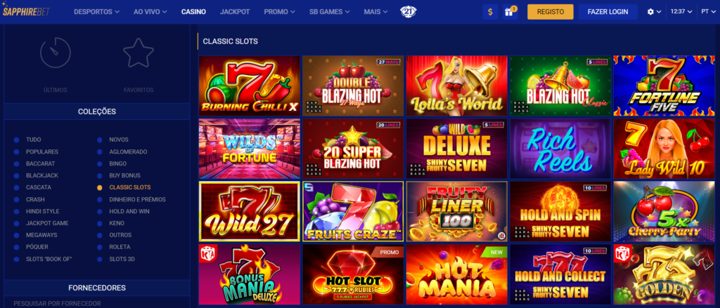 Sapphirebet Casino – Seção de Caça-Níqueis