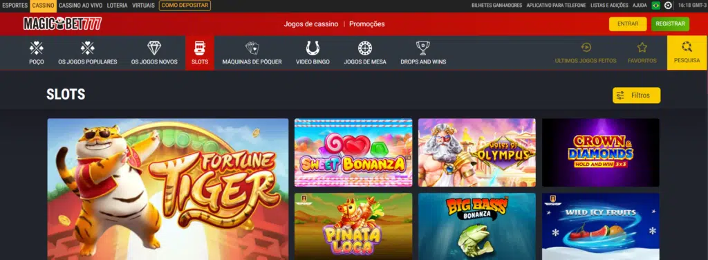 MagicBet777 Casino – Seção de Caça-Níqueis