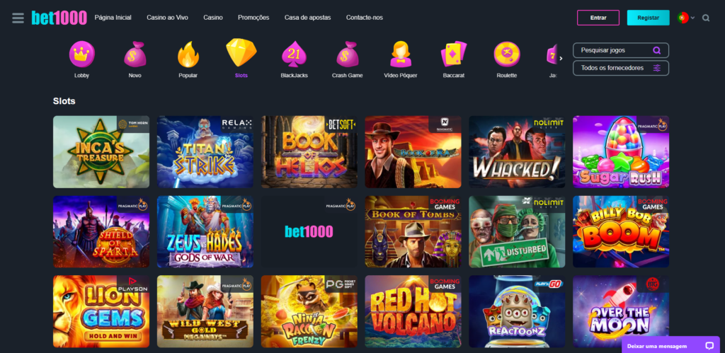 Seção de Jogos de Caça-Níqueis - Bet1000 Casino 