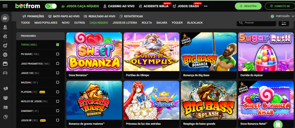 Seção de jogos de caça-níqueis - Betfrom Casino