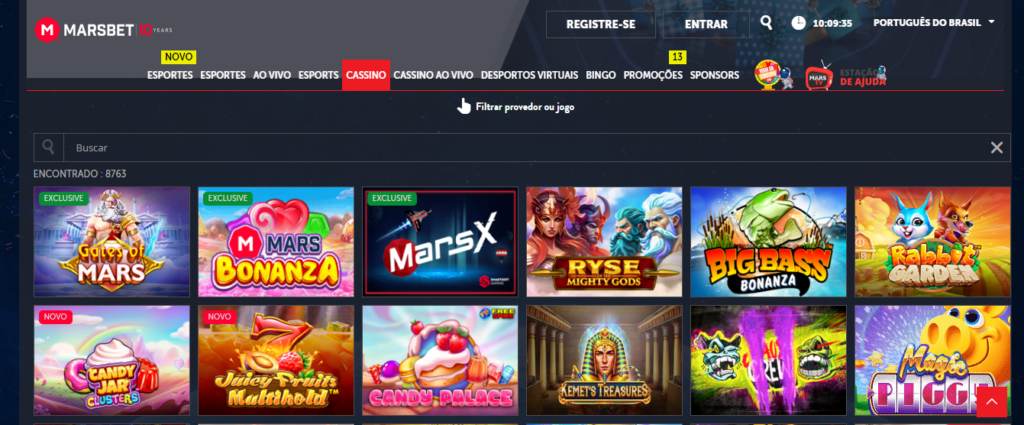 Seção de jogos de caça-níqueis - Marsbet Casino