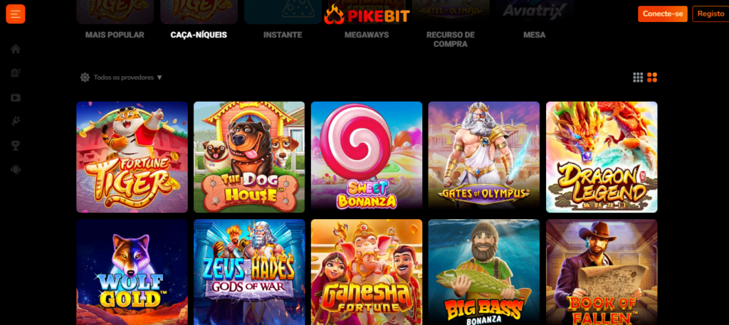 Seção de jogos de caça-níqueis - Pikebit Casino