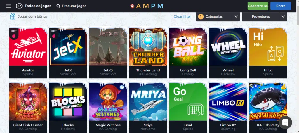 Seção de jogos crash - AMPM Casino