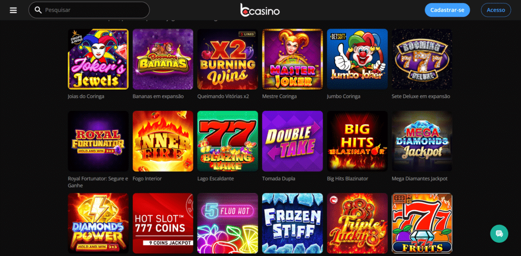 Seção de Jogos de Caça-Níqueis - bCasino