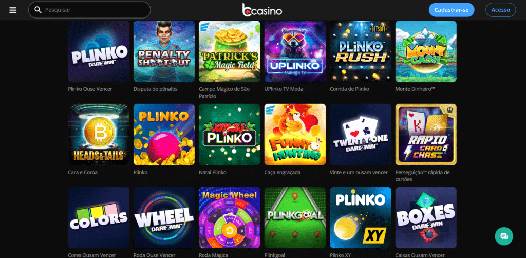 Seção de Jogos Crash - bCasino