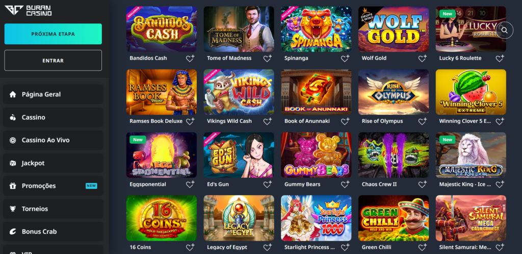 Seção de Jogos de Caça-Níqueis - Buran Casino