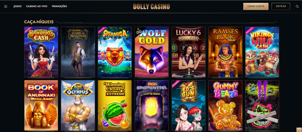 Seção de jogos de caça-níqueis - Dolly Casino