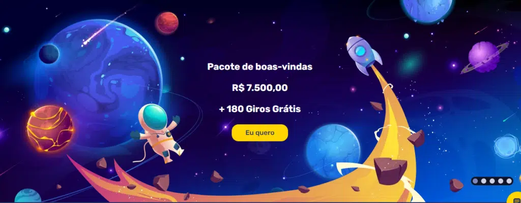 Pacote de boas-vindas - Galactic Wins Casino