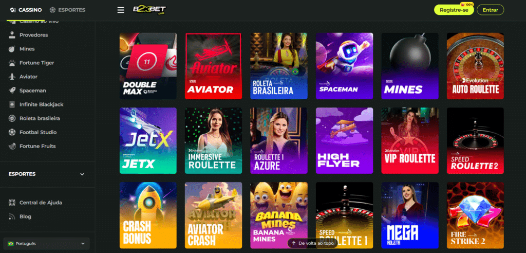 Seção de Jogos Crash - B2xbet Casino