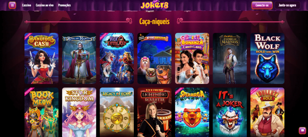 Seção de jogos de caça-níqueis - Joker8 Casino