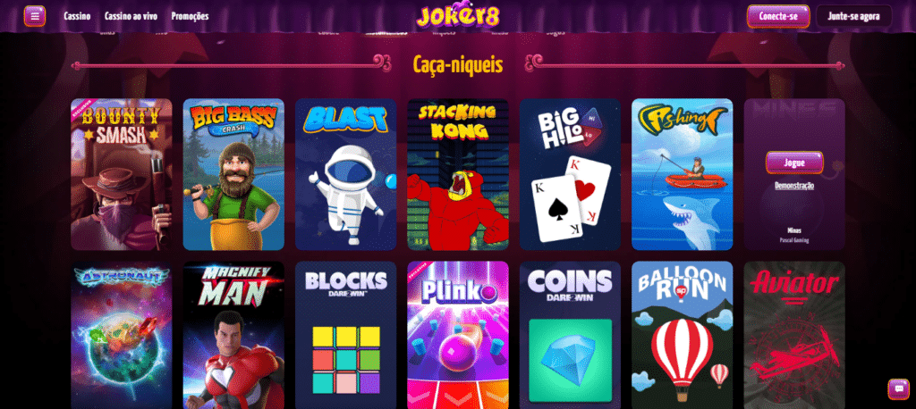 Seção de jogos crash - Joker8 Casino