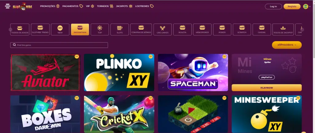 Seção de jogos crash - SlotVibe Casino