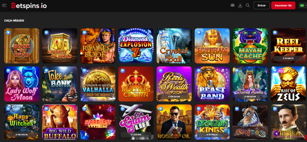 Seção de Jogos de Caça-níqueis - Betspins.io Casino 