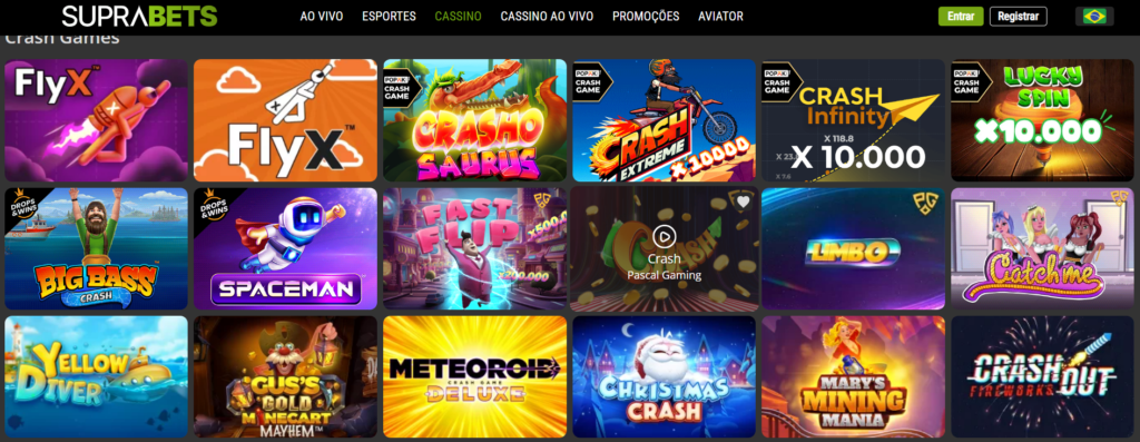 Seção de Jogos Crash - SupraBets Casino