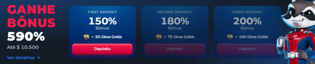 Pacote de bônus de boas-vindas - BetFury Casino