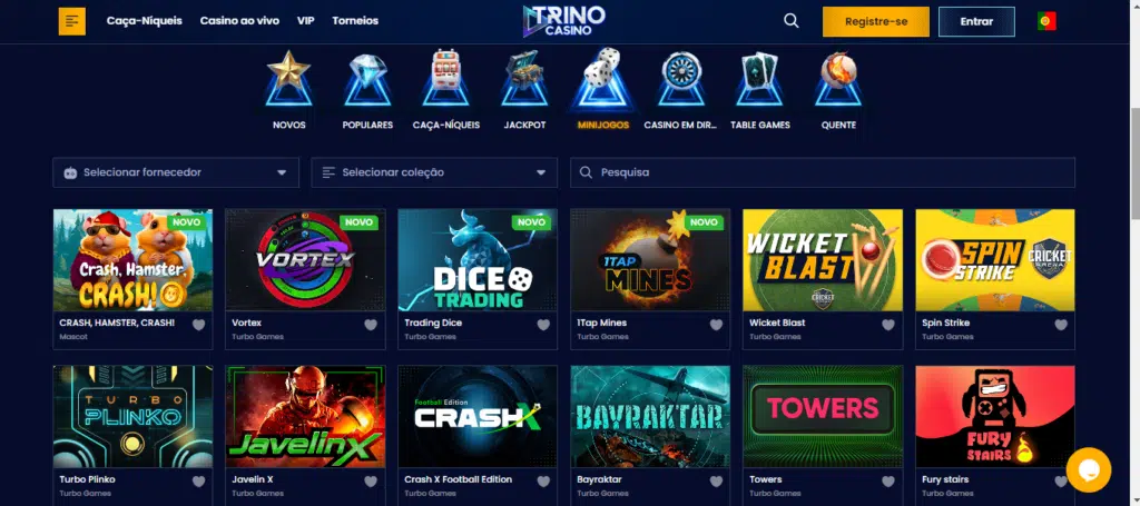 Seção de jogos crash - Trino Casino