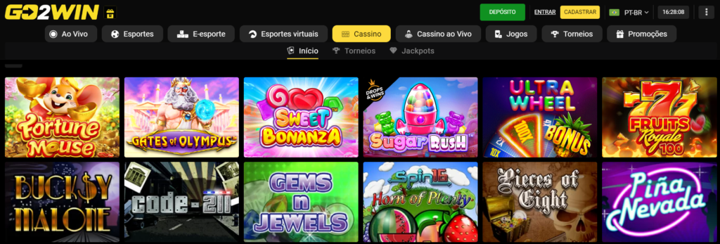 Seção de Jogos de Caça-níqueis - Go2Win Casino