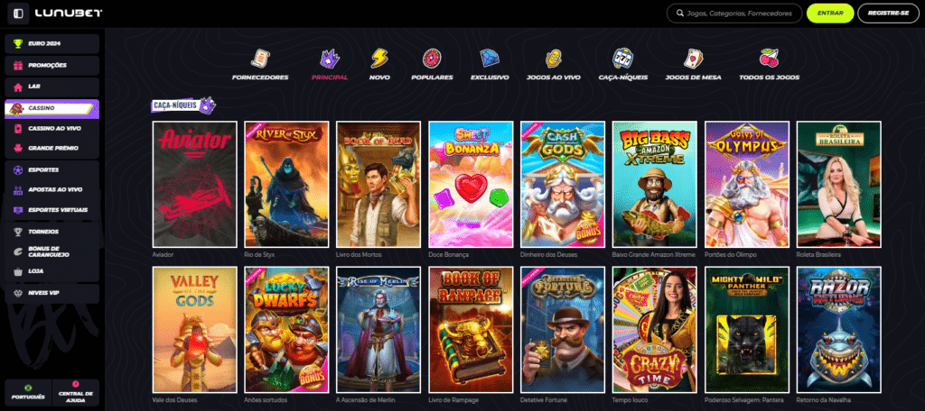 Seção de jogos de caça-níqueis - LunuBet Casino