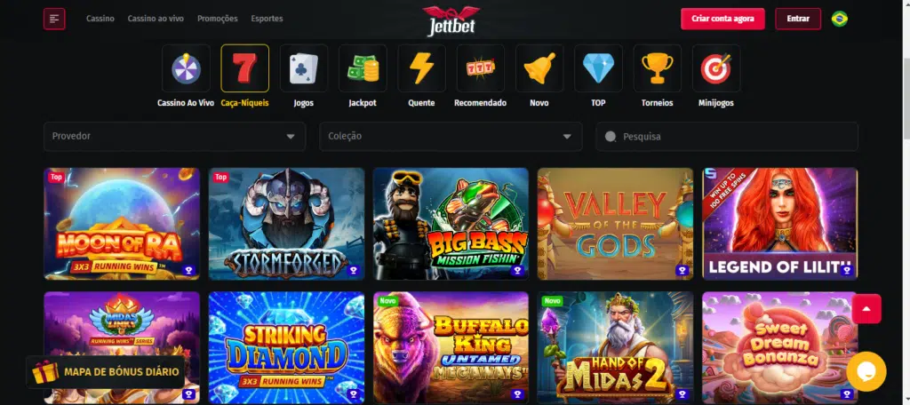 Seção de jogos de caça-níqueis - Jettbet Casino